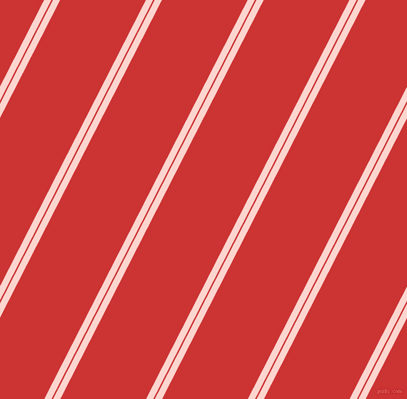 63 degree angles dual stripe line, 9 pixel line width, 2 and 107 pixels line spacing, Cosmos and Persian Red dual two line striped seamless tileable
