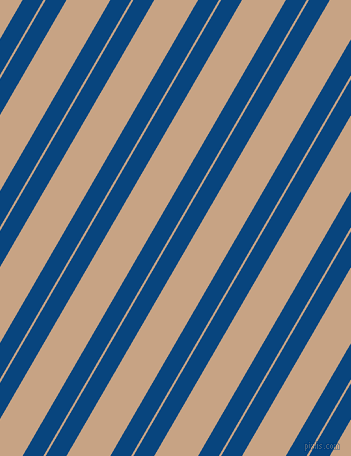 60 degree angle dual stripe lines, 18 pixel lines width, 2 and 38 pixel line spacing, Dark Cerulean and Rodeo Dust dual two line striped seamless tileable