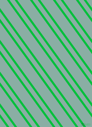 126 degree angles dual stripe lines, 8 pixel lines width, 16 and 39 pixels line spacing, Dark Pastel Green and Sea Nymph dual two line striped seamless tileable
