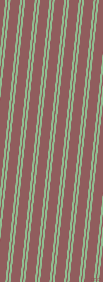 84 degree angle dual stripe lines, 7 pixel lines width, 4 and 32 pixel line spacing, Dark Sea Green and Rose Taupe dual two line striped seamless tileable
