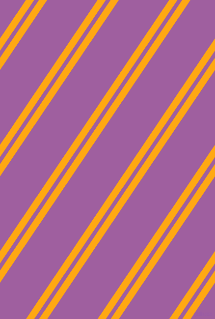 56 degree angle dual stripes line, 14 pixel line width, 8 and 85 pixel line spacing, Dark Tangerine and Violet Blue dual two line striped seamless tileable