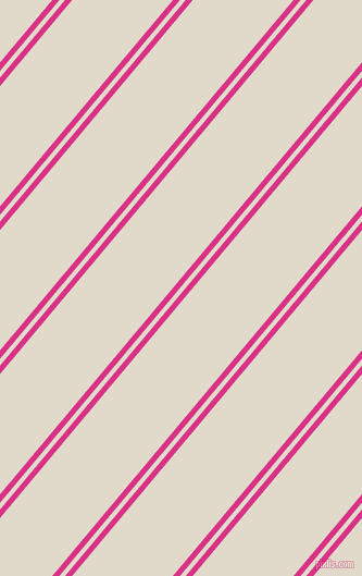 50 degree angle dual stripe lines, 5 pixel lines width, 4 and 71 pixel line spacing, Deep Cerise and Albescent White dual two line striped seamless tileable
