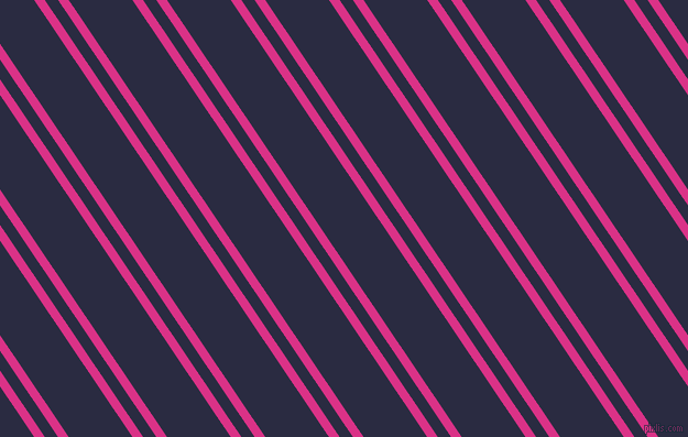 124 degree angle dual striped line, 8 pixel line width, 10 and 48 pixel line spacing, Deep Cerise and Valhalla dual two line striped seamless tileable