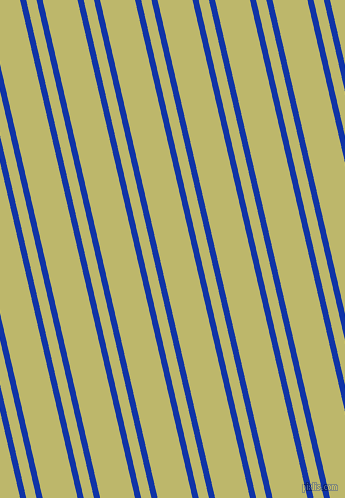 103 degree angles dual stripe line, 6 pixel line width, 10 and 34 pixels line spacing, Egyptian Blue and Dark Khaki dual two line striped seamless tileable