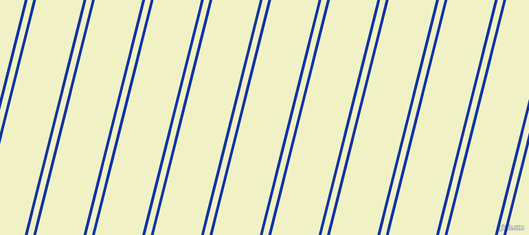 76 degree angles dual stripes line, 4 pixel line width, 8 and 67 pixels line spacing, Egyptian Blue and Spring Sun dual two line striped seamless tileable
