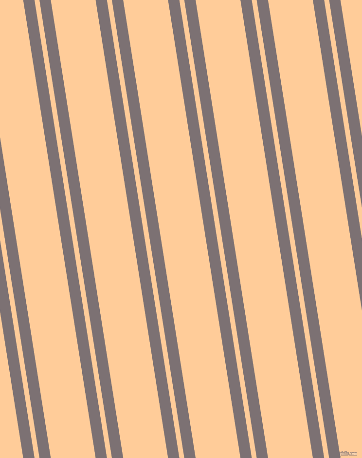 99 degree angle dual striped lines, 23 pixel lines width, 10 and 91 pixel line spacing, Empress and Peach-Orange dual two line striped seamless tileable