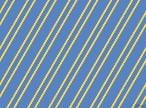 60 degree angles dual stripes lines, 6 pixel lines width, 14 and 34 pixels line spacing, Energy Yellow and Havelock Blue dual two line striped seamless tileable
