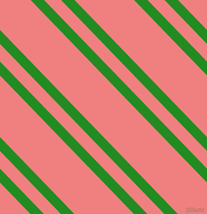 134 degree angles dual stripe line, 19 pixel line width, 24 and 84 pixels line spacing, Forest Green and Light Coral dual two line striped seamless tileable