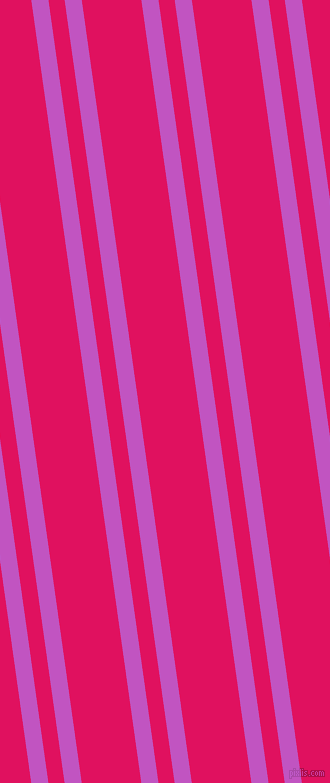 98 degree angles dual stripes line, 17 pixel line width, 16 and 59 pixels line spacing, Fuchsia and Ruby dual two line striped seamless tileable