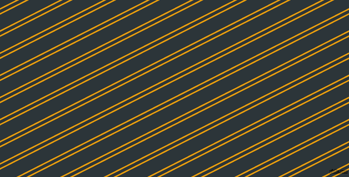 27 degree angles dual striped line, 3 pixel line width, 6 and 28 pixels line spacing, Gamboge and Gunmetal dual two line striped seamless tileable