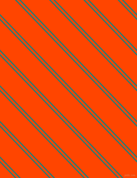 134 degree angle dual stripes line, 4 pixel line width, 6 and 66 pixel line spacing, Genoa and Orange Red dual two line striped seamless tileable