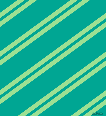 36 degree angles dual stripe lines, 15 pixel lines width, 10 and 69 pixels line spacing, Granny Smith Apple and Persian Green dual two line striped seamless tileable