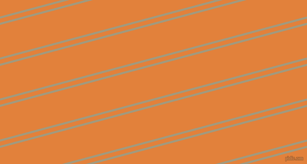 15 degree angle dual stripe line, 4 pixel line width, 8 and 62 pixel line spacing, Grey Olive and Tree Poppy dual two line striped seamless tileable