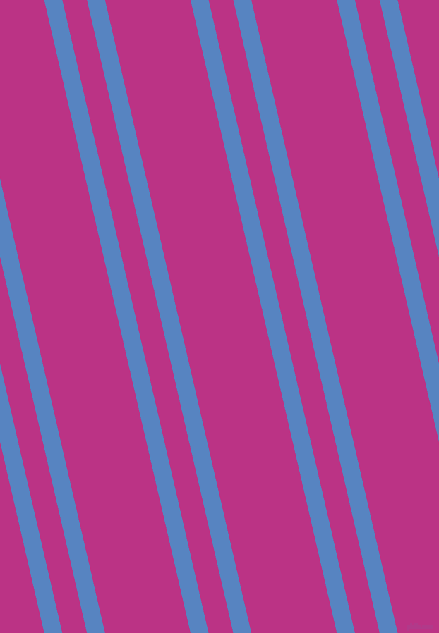 103 degree angles dual striped lines, 25 pixel lines width, 34 and 118 pixels line spacing, Havelock Blue and Red Violet dual two line striped seamless tileable