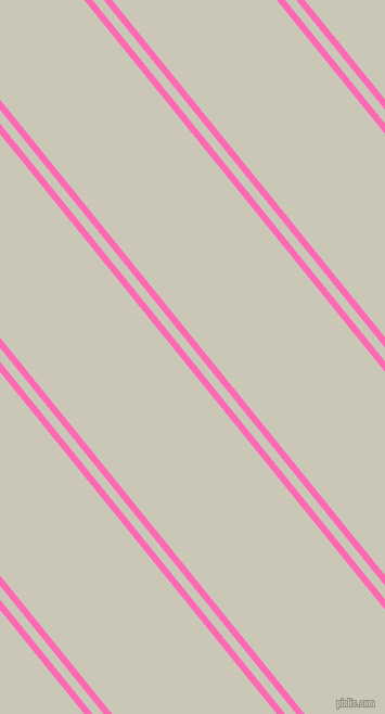 129 degree angles dual stripe lines, 6 pixel lines width, 8 and 118 pixels line spacing, Hot Pink and Chrome White dual two line striped seamless tileable