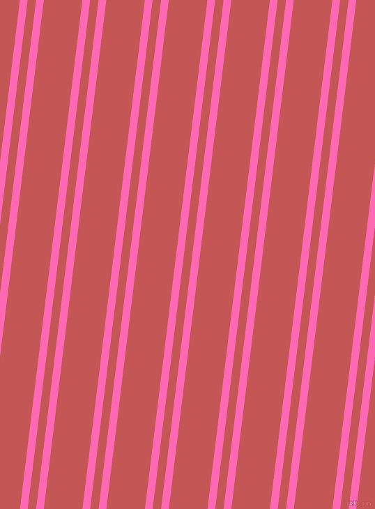83 degree angles dual stripe line, 11 pixel line width, 12 and 55 pixels line spacing, Hot Pink and Fuzzy Wuzzy Brown dual two line striped seamless tileable