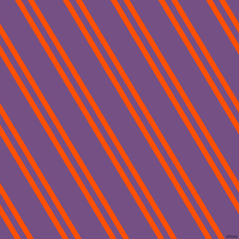 121 degree angle dual stripes line, 17 pixel line width, 18 and 79 pixel line spacing, International Orange and Affair dual two line striped seamless tileable