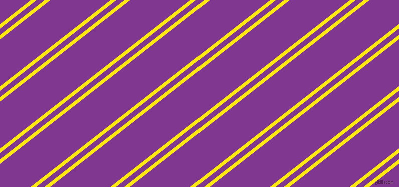 38 degree angle dual stripe lines, 7 pixel lines width, 10 and 74 pixel line spacing, Lemon and Vivid Violet dual two line striped seamless tileable