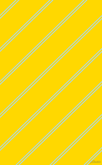 44 degree angle dual striped lines, 3 pixel lines width, 4 and 71 pixel line spacing, Light Blue and School Bus Yellow dual two line striped seamless tileable