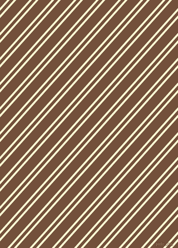 48 degree angle dual stripe lines, 4 pixel lines width, 6 and 20 pixel line spacing, Light Goldenrod Yellow and Old Copper dual two line striped seamless tileable