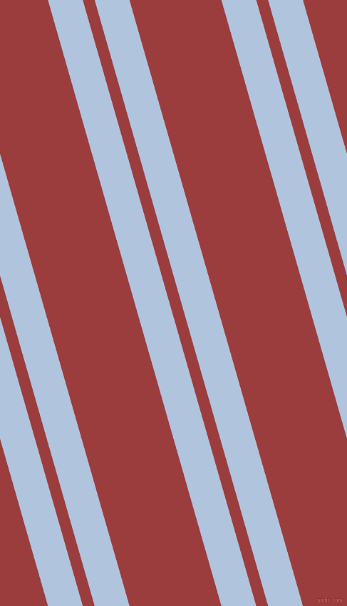 106 degree angle dual stripes line, 47 pixel line width, 16 and 124 pixel line spacing, Light Steel Blue and Mexican Red dual two line striped seamless tileable