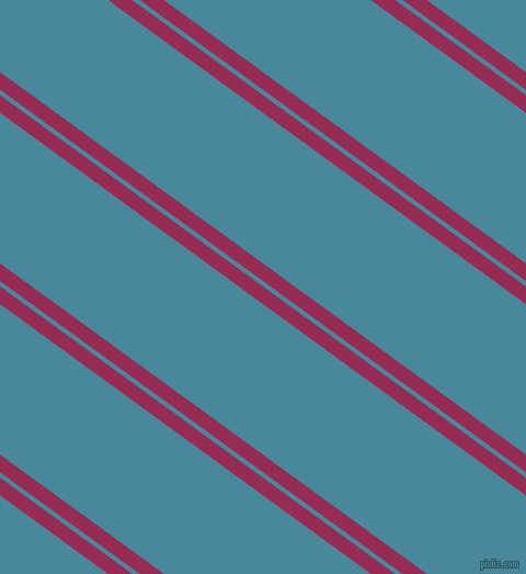 144 degree angle dual stripes line, 13 pixel line width, 4 and 111 pixel line spacingLipstick and Hippie Blue dual two line striped seamless tileable