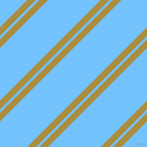 45 degree angles dual stripe lines, 21 pixel lines width, 8 and 126 pixels line spacing, Luxor Gold and Maya Blue dual two line striped seamless tileable