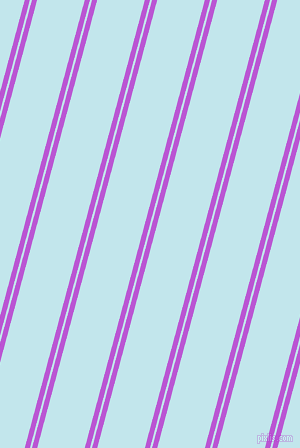 75 degree angle dual stripe lines, 5 pixel lines width, 2 and 46 pixel line spacing, Medium Orchid and Onahau dual two line striped seamless tileable