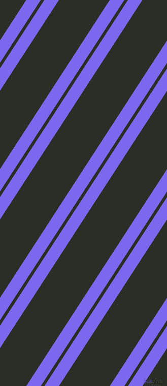 57 degree angles dual stripe line, 24 pixel line width, 6 and 84 pixels line spacing, Medium Slate Blue and Marshland dual two line striped seamless tileable