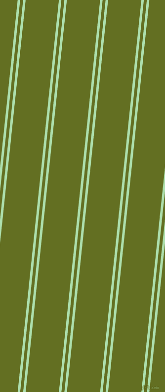 84 degree angles dual striped lines, 5 pixel lines width, 6 and 67 pixels line spacing, Moss Green and Fiji Green dual two line striped seamless tileable