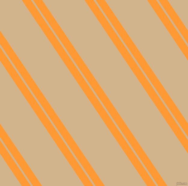 124 degree angles dual stripes line, 25 pixel line width, 6 and 117 pixels line spacingNeon Carrot and Tan dual two line striped seamless tileable