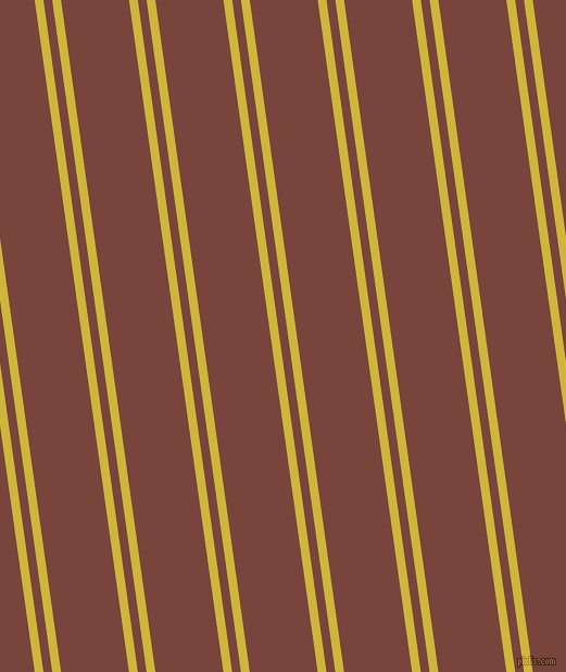98 degree angle dual striped lines, 8 pixel lines width, 8 and 62 pixel line spacing, Old Gold and Bole dual two line striped seamless tileable