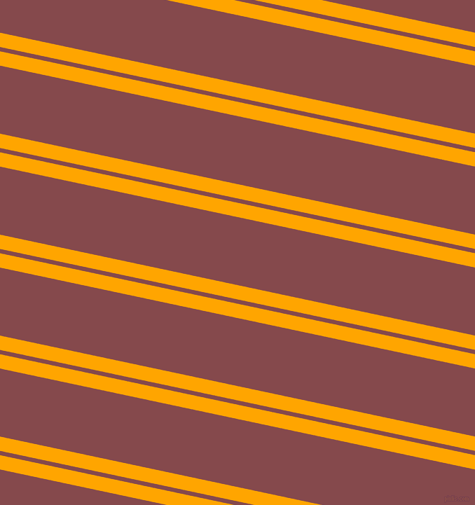 168 degree angle dual stripe line, 20 pixel line width, 6 and 95 pixel line spacing, Orange and Solid Pink dual two line striped seamless tileable