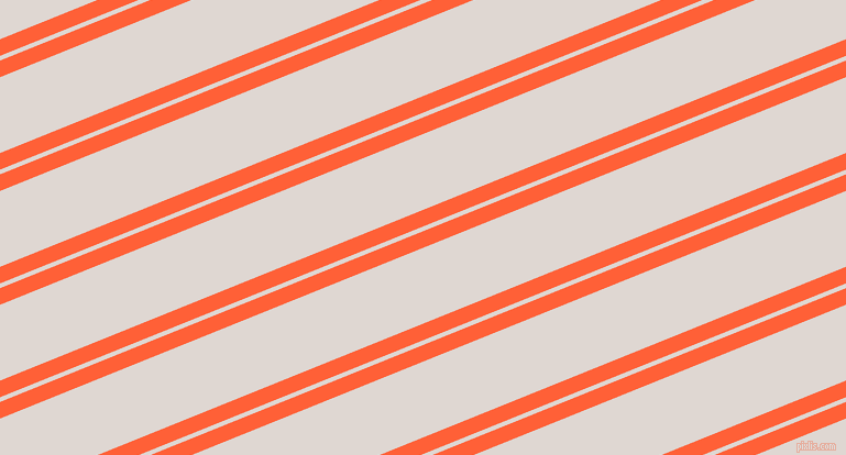 22 degree angles dual stripe line, 14 pixel line width, 4 and 64 pixels line spacing, Outrageous Orange and Bon Jour dual two line striped seamless tileable