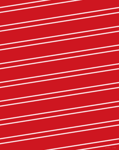 9 degree angles dual striped line, 4 pixel line width, 12 and 41 pixels line spacing, Pale Pink and Fire Engine Red dual two line striped seamless tileable