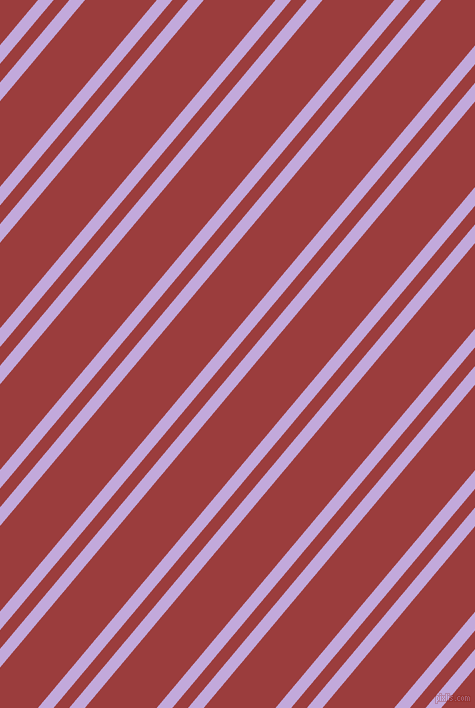 50 degree angles dual stripe line, 12 pixel line width, 12 and 55 pixels line spacing, Perfume and Mexican Red dual two line striped seamless tileable