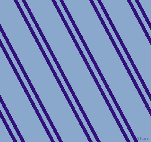 118 degree angles dual striped line, 11 pixel line width, 12 and 75 pixels line spacingPersian Indigo and Polo Blue dual two line striped seamless tileable