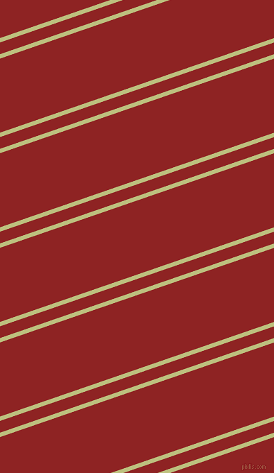 19 degree angles dual stripes lines, 6 pixel lines width, 16 and 101 pixels line spacing, Pine Glade and Mandarian Orange dual two line striped seamless tileable