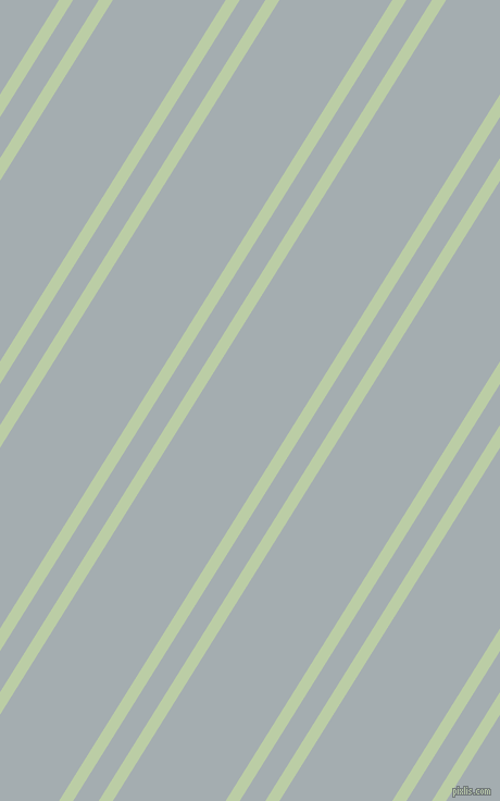 58 degree angles dual striped lines, 11 pixel lines width, 20 and 88 pixels line spacing, Pixie Green and Gull Grey dual two line striped seamless tileable