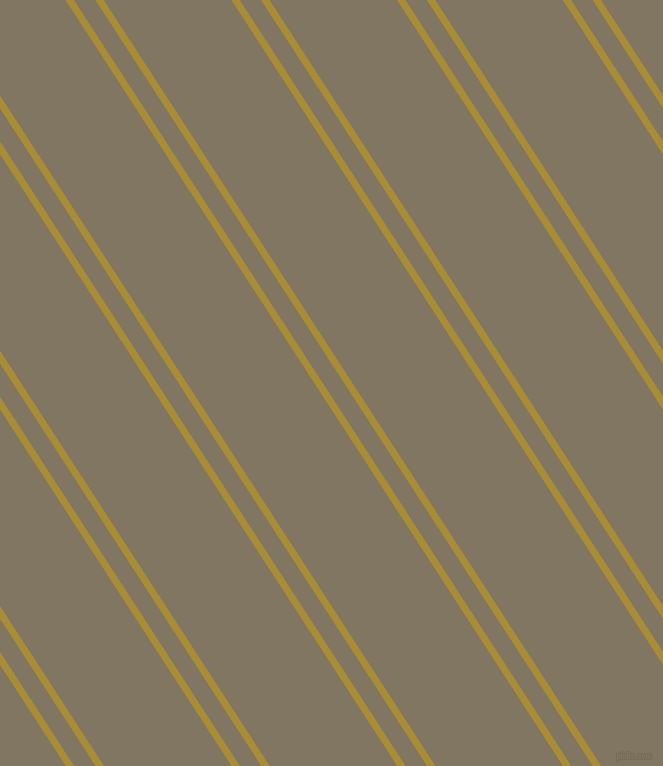 123 degree angles dual stripes lines, 7 pixel lines width, 18 and 107 pixels line spacing, Reef Gold and Stonewall dual two line striped seamless tileable
