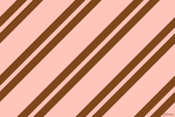 45 degree angle dual stripe lines, 25 pixel lines width, 14 and 77 pixel line spacing, Russet and Your Pink dual two line striped seamless tileable