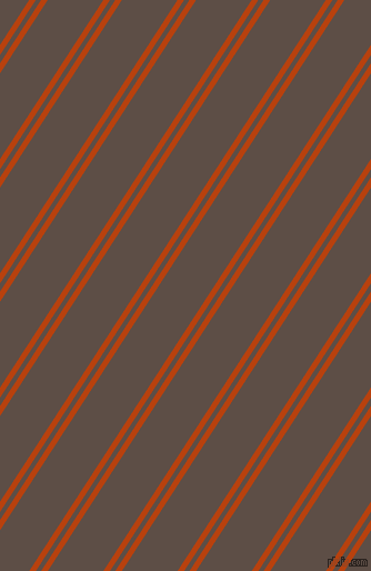 57 degree angles dual striped line, 5 pixel line width, 4 and 42 pixels line spacing, Rust and Saddle dual two line striped seamless tileable