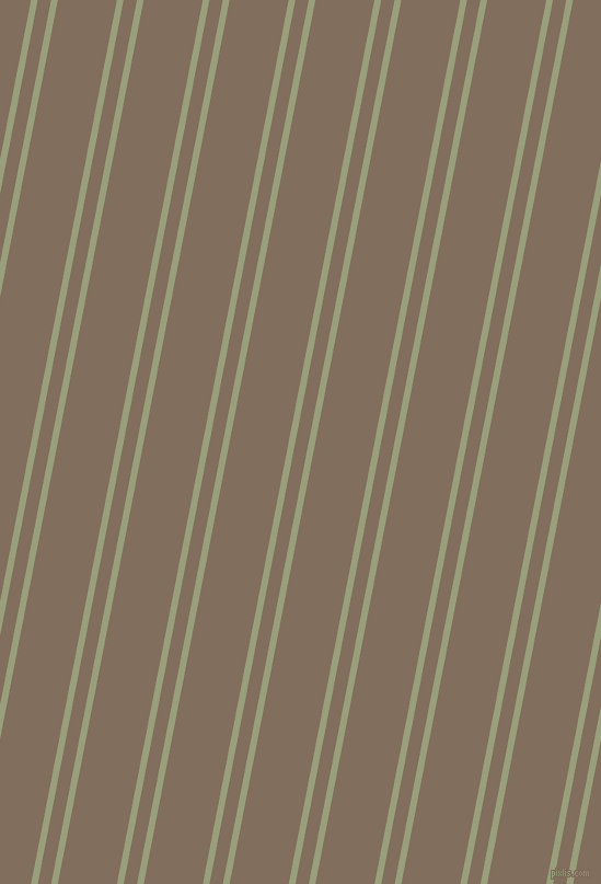 79 degree angles dual striped lines, 6 pixel lines width, 12 and 53 pixels line spacing, Sage and Donkey Brown dual two line striped seamless tileable
