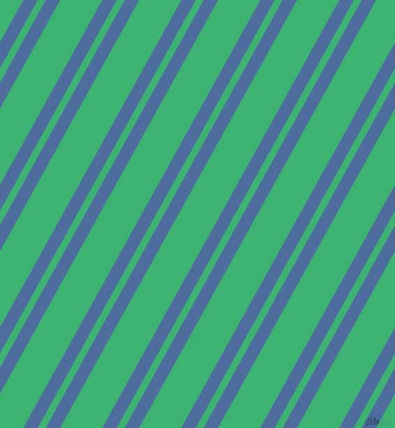 61 degree angle dual striped lines, 18 pixel lines width, 10 and 53 pixel line spacing, San Marino and Medium Sea Green dual two line striped seamless tileable