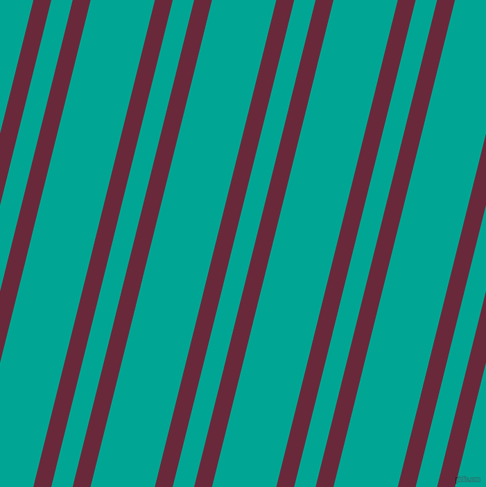 76 degree angle dual stripes lines, 25 pixel lines width, 30 and 90 pixel line spacing, Siren and Persian Green dual two line striped seamless tileable
