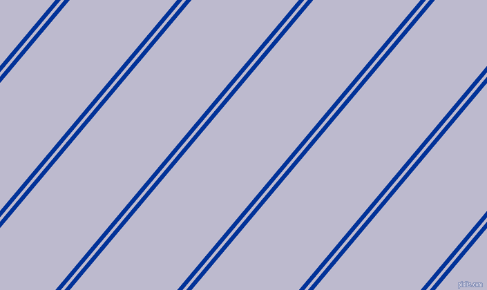 50 degree angles dual stripes lines, 6 pixel lines width, 4 and 119 pixels line spacing, Smalt and Blue Haze dual two line striped seamless tileable