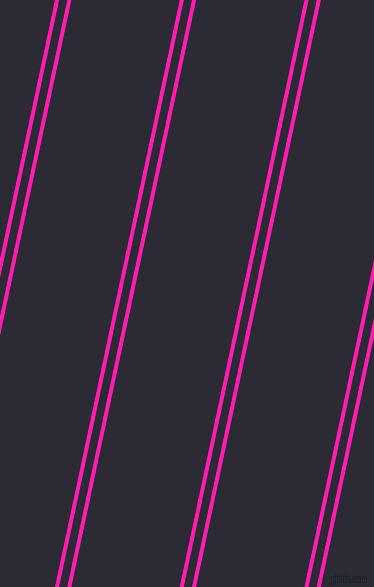 78 degree angles dual stripes line, 4 pixel line width, 8 and 106 pixels line spacing, Spicy Pink and Haiti dual two line striped seamless tileable