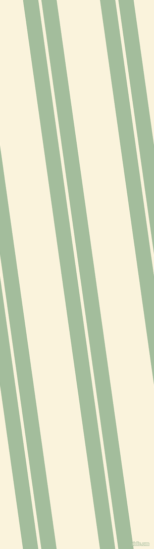 98 degree angles dual striped line, 30 pixel line width, 6 and 85 pixels line spacing, Spring Rain and Off Yellow dual two line striped seamless tileable