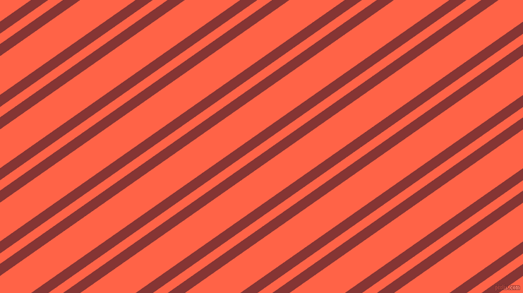 35 degree angles dual stripes lines, 14 pixel lines width, 12 and 45 pixels line spacing, Tall Poppy and Tomato dual two line striped seamless tileable