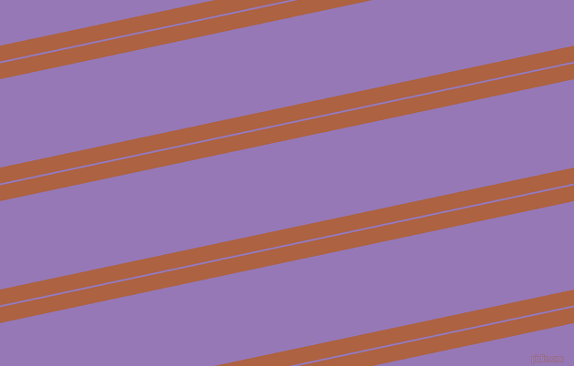 12 degree angle dual stripe line, 17 pixel line width, 2 and 95 pixel line spacing, Tuscany and Purple Mountain